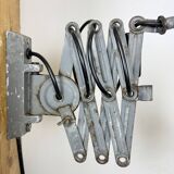 Grey Industrial Gooseneck Scissor Wall Lamp from Elektroinstala, 1960s