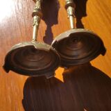 Vintage gilded brass candlesticks