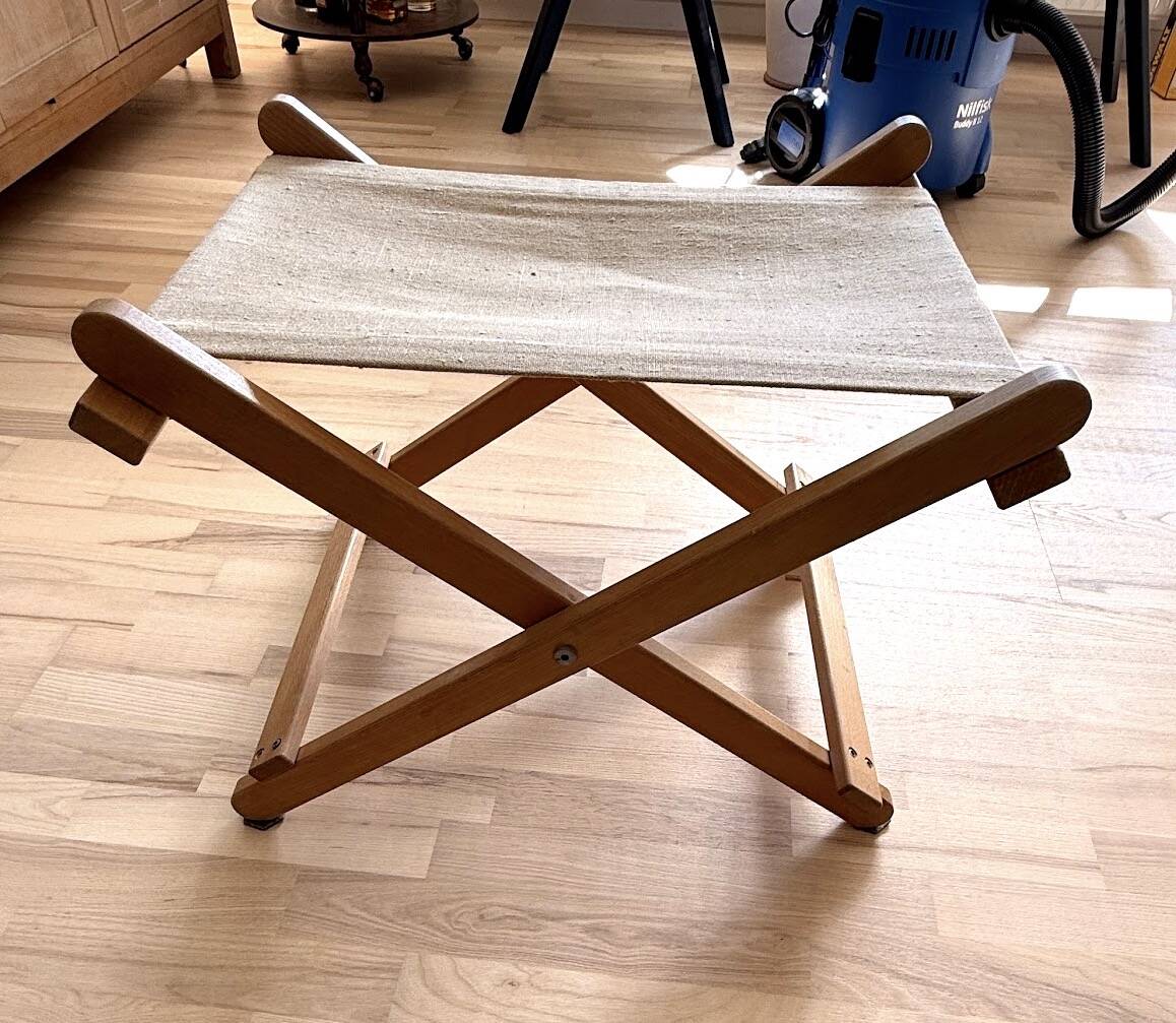 Authentic Børge Mogensen chaise longue (Model 50) with footrest – Danish M
