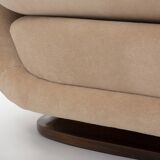 Walnut and mohair velvet sofa by Isa Bergamo, 1940s