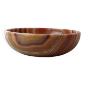 Salad bowl or pocket in pink onyx