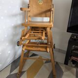 Chaise haute ancienne bébé vintage années 40