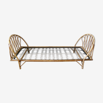 Vintage rattan bed