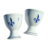 Duo de coquetiers fleur de Lys