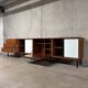 Enfilade buffet display cabinet in vintage 1950s style.