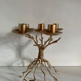 Golden candle holder