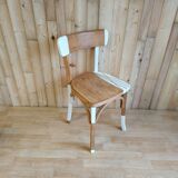 Set of 6 white feather bistro chairs