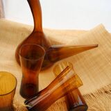 Set of 4 glasses and carafe