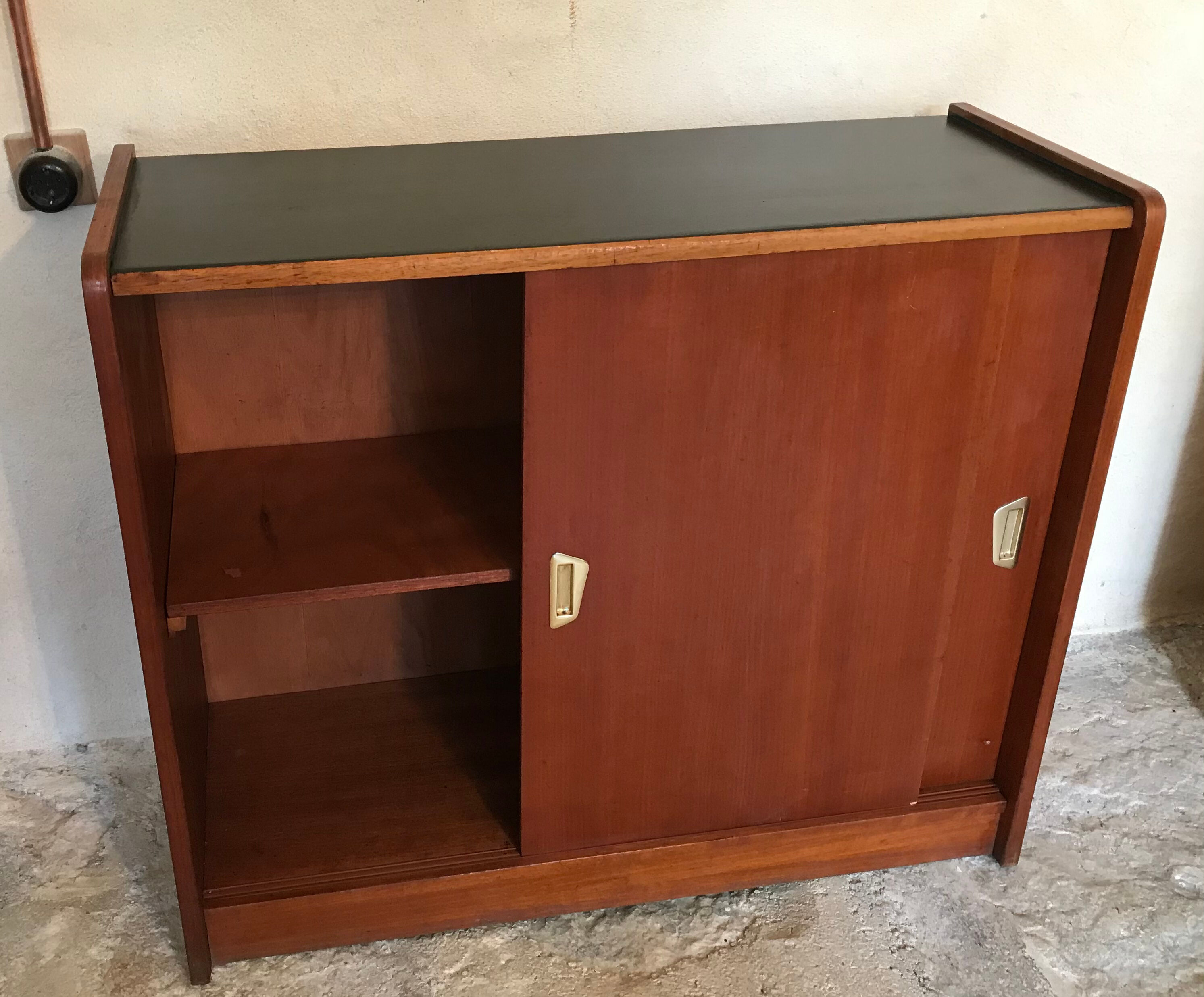 Meuble de rangement  vintage portes coulissantes