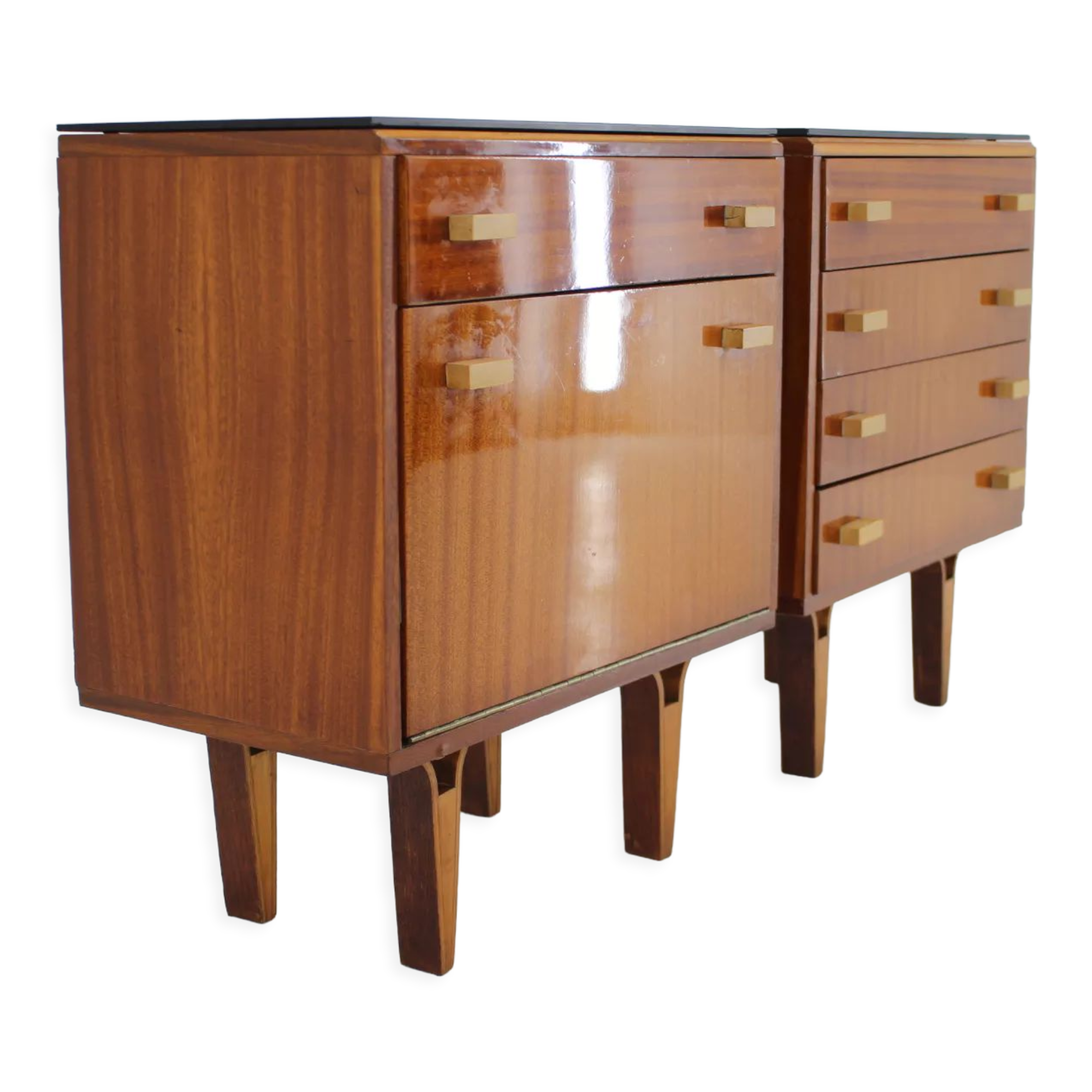1960s Frantisek Mezulanik Pair of Chest of Drawers, Czechoslovakia