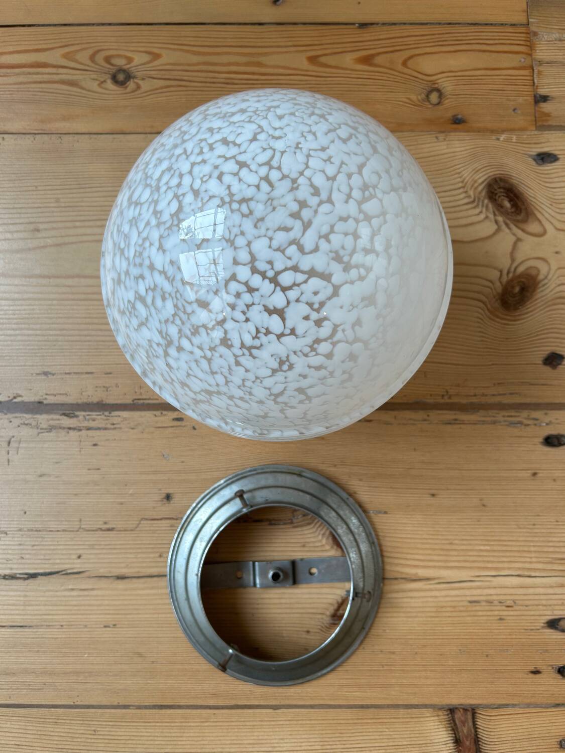 Art Deco glass globe ceiling light from Clichy