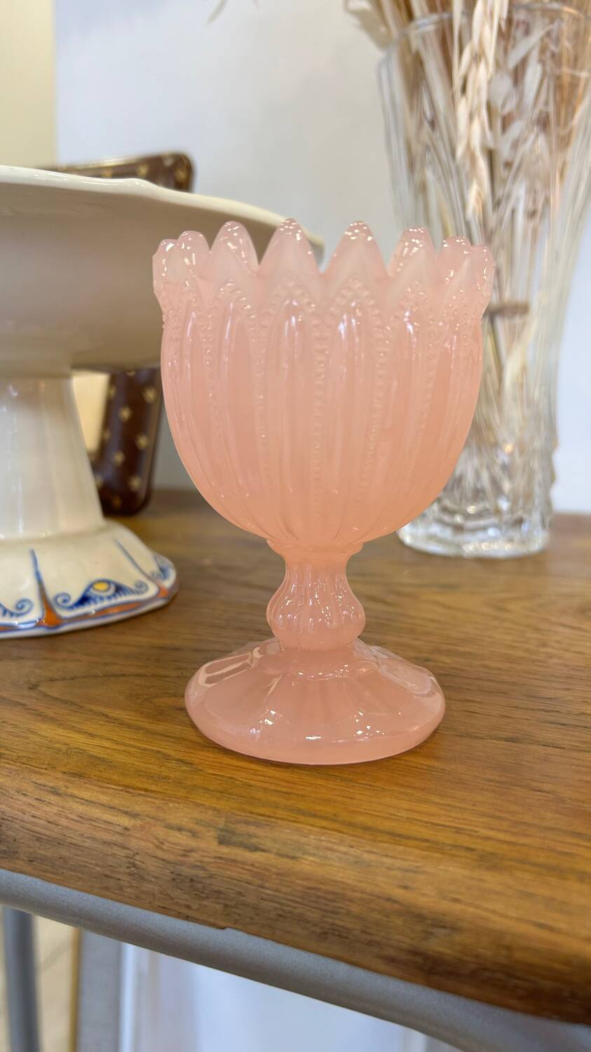 Portieux opaline stemmed bowl