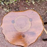 Set of three brutalist tripod stools