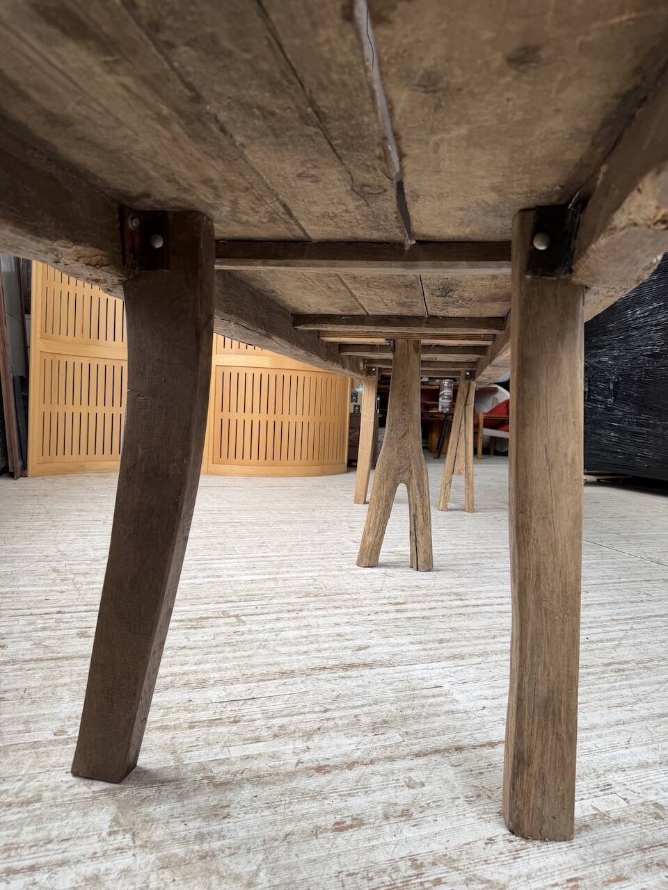 Brutalist popular art table XXL 3.5m/4m pine and oak