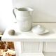 Pitcher covered porcelain Grigny XIXth stamped P.Precious