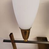 Brass and art deco opaline