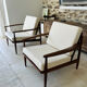 Paire de fauteuils scandinaves style Grete Jalk