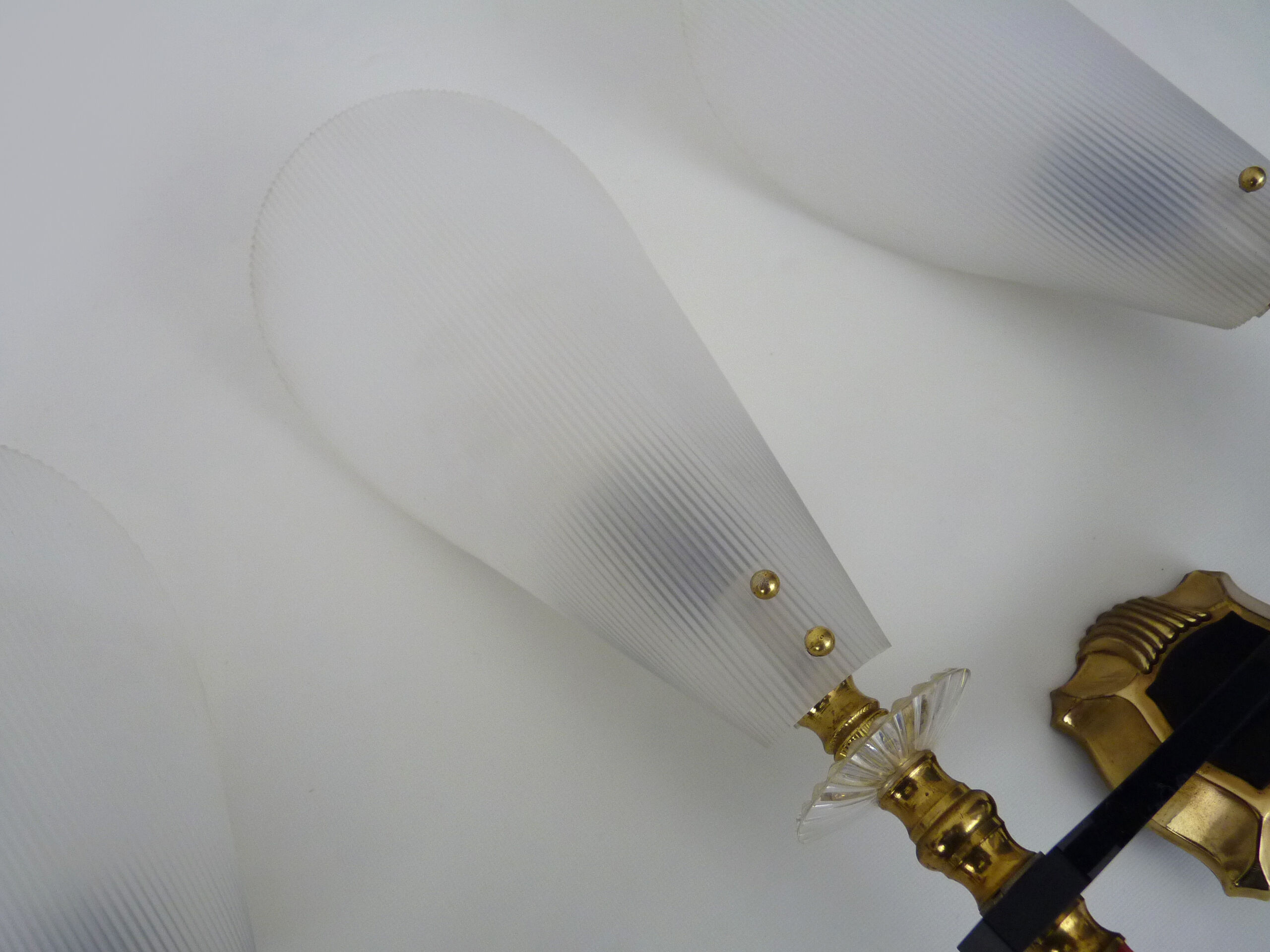 Pair of vintage Rockabilly double wall lamps