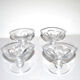 Series of 4 Champagne glasses Marne crystal cut 1920 by St. Louis