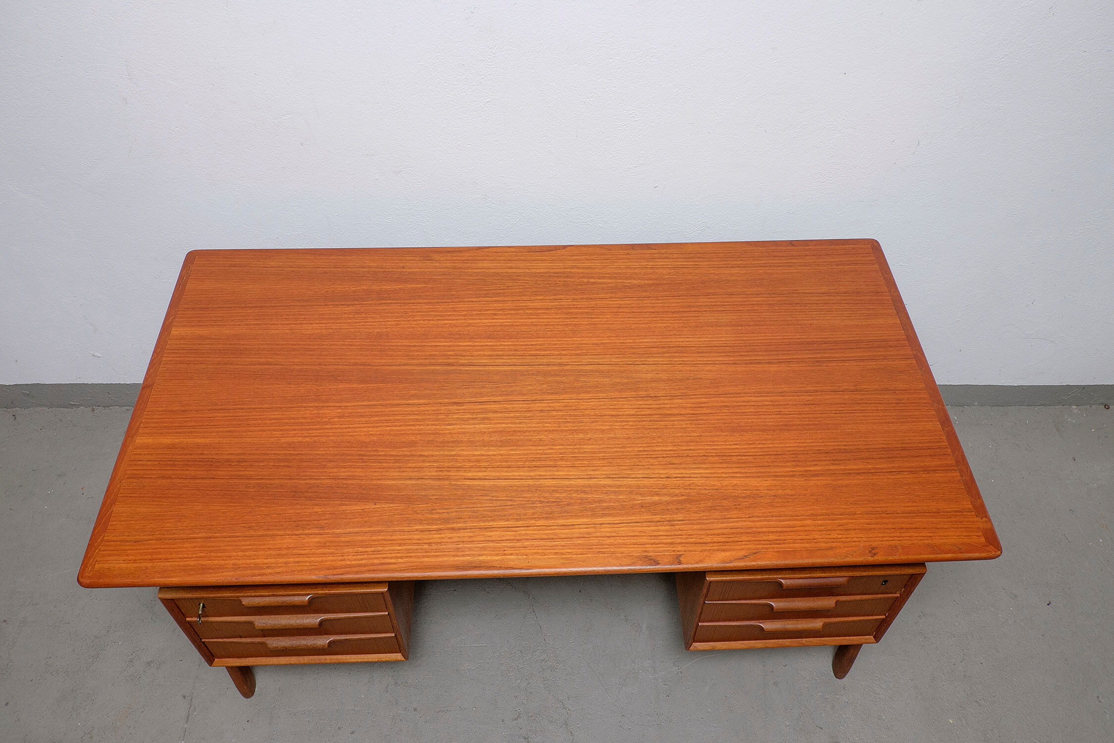 Model 75 teak desk by Omann Jun, 1960