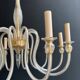 Lustre en cristal de Murano à 10 bras de lumière, travail italien, vers 1970