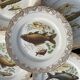 11 vintage Limoges porcelain fish plates