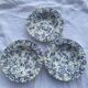 Set of 3 soup plates in English earthenware