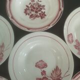 Set of 6 Sarreguemines plates and wolf mill