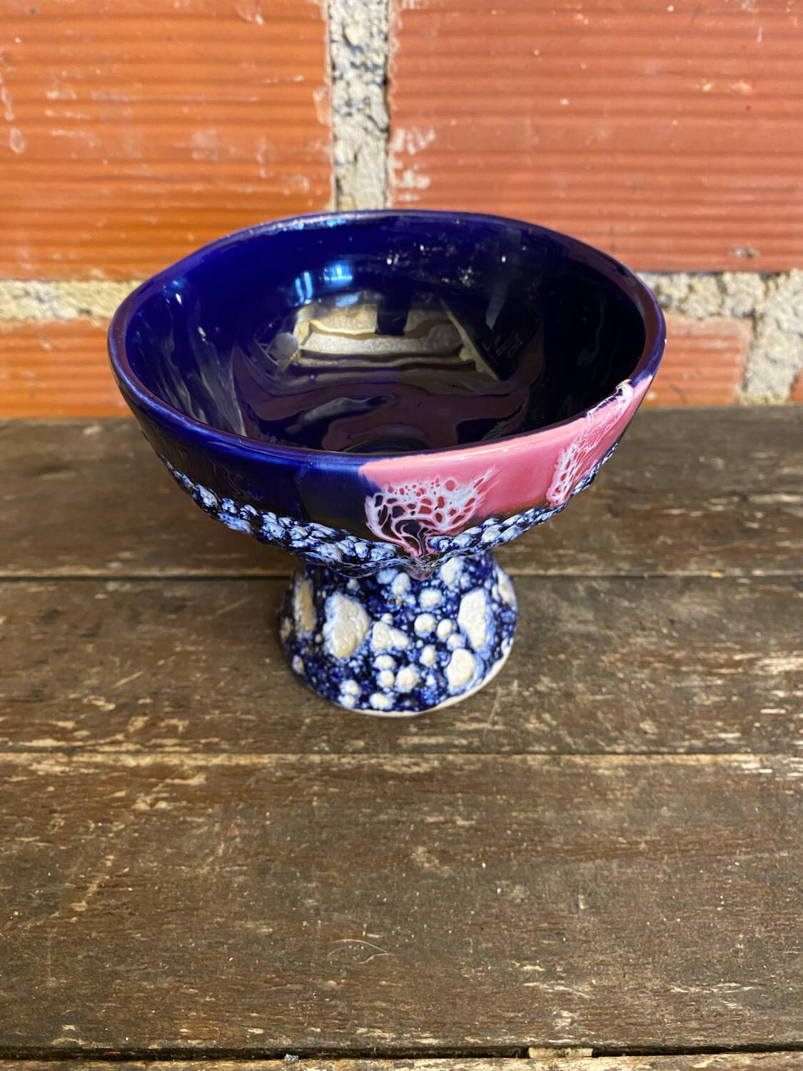 Empty pocket bowl fat lava charles cart cyclops polychrome ceramic #d