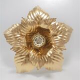 Golden flower wall lamp