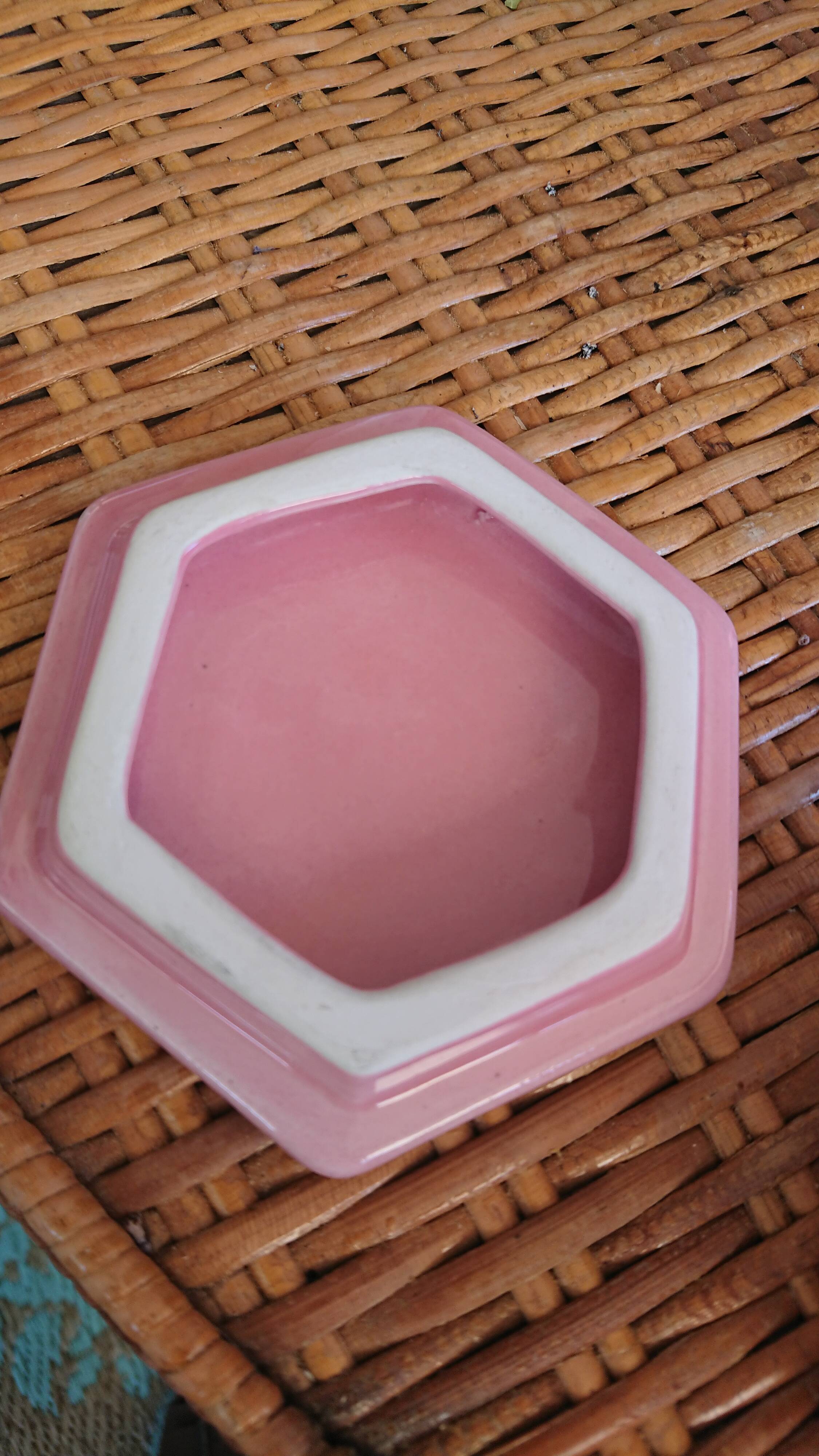 Pink porcelain jewelry box