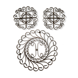 Underside of wrought iron antique metal