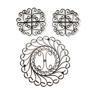 Underside of wrought iron antique metal