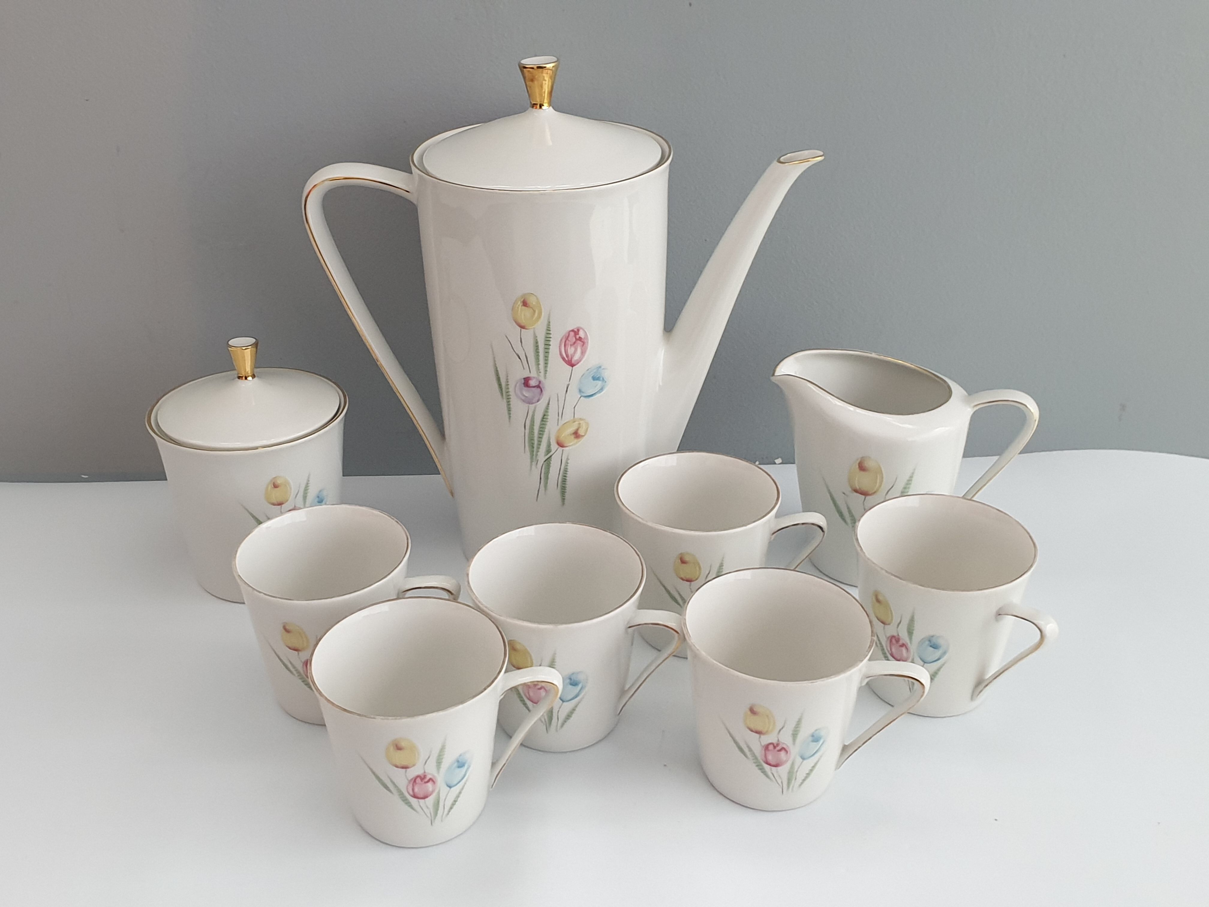 Vintage coffee service in Limoges porcelain