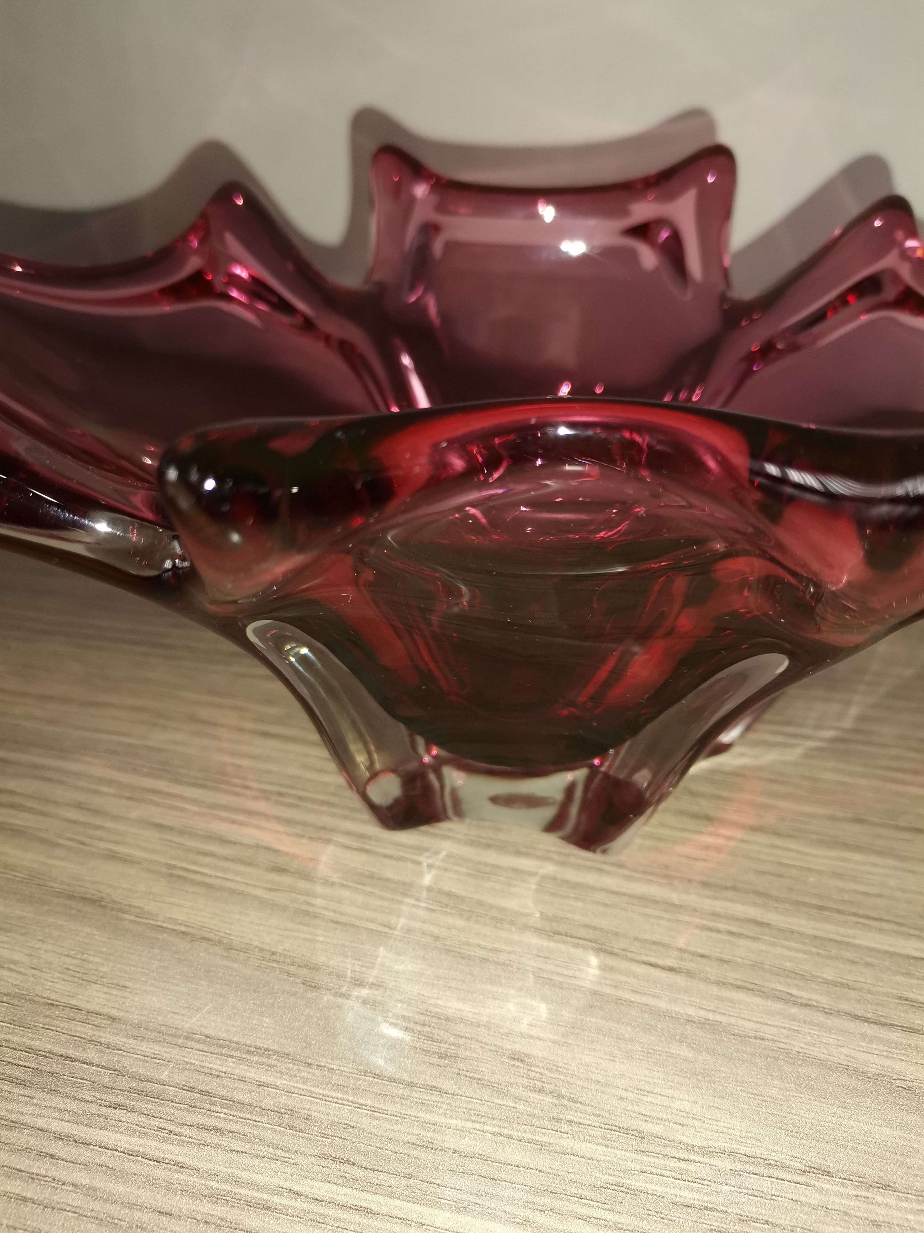 Red murano vase from the 60s