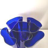 Blue handkerchief vase in plexiglass 70s