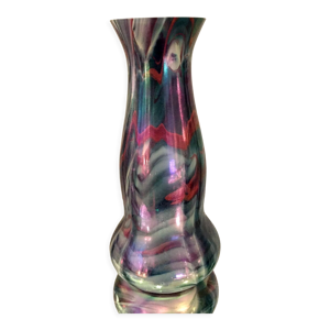 Vase en verre multicouche à reflets
