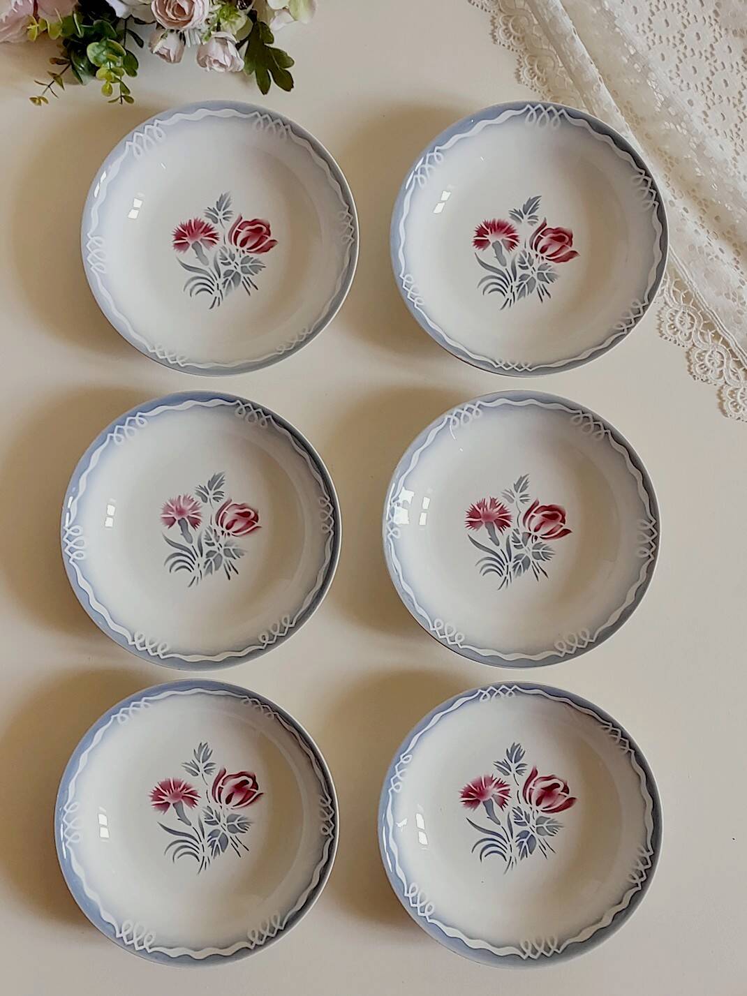 6 Digoin “Juliette” soup plates