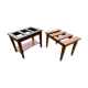 2 old English luggage rack in bronze and 19th century wood
