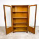 Vitrine de laboratoire scolaire en bois vintage