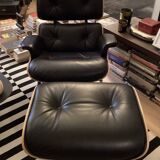 Chair and ottoman by Charles Eames, Herman Miller edition.