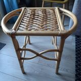 Table basse rotin vintage