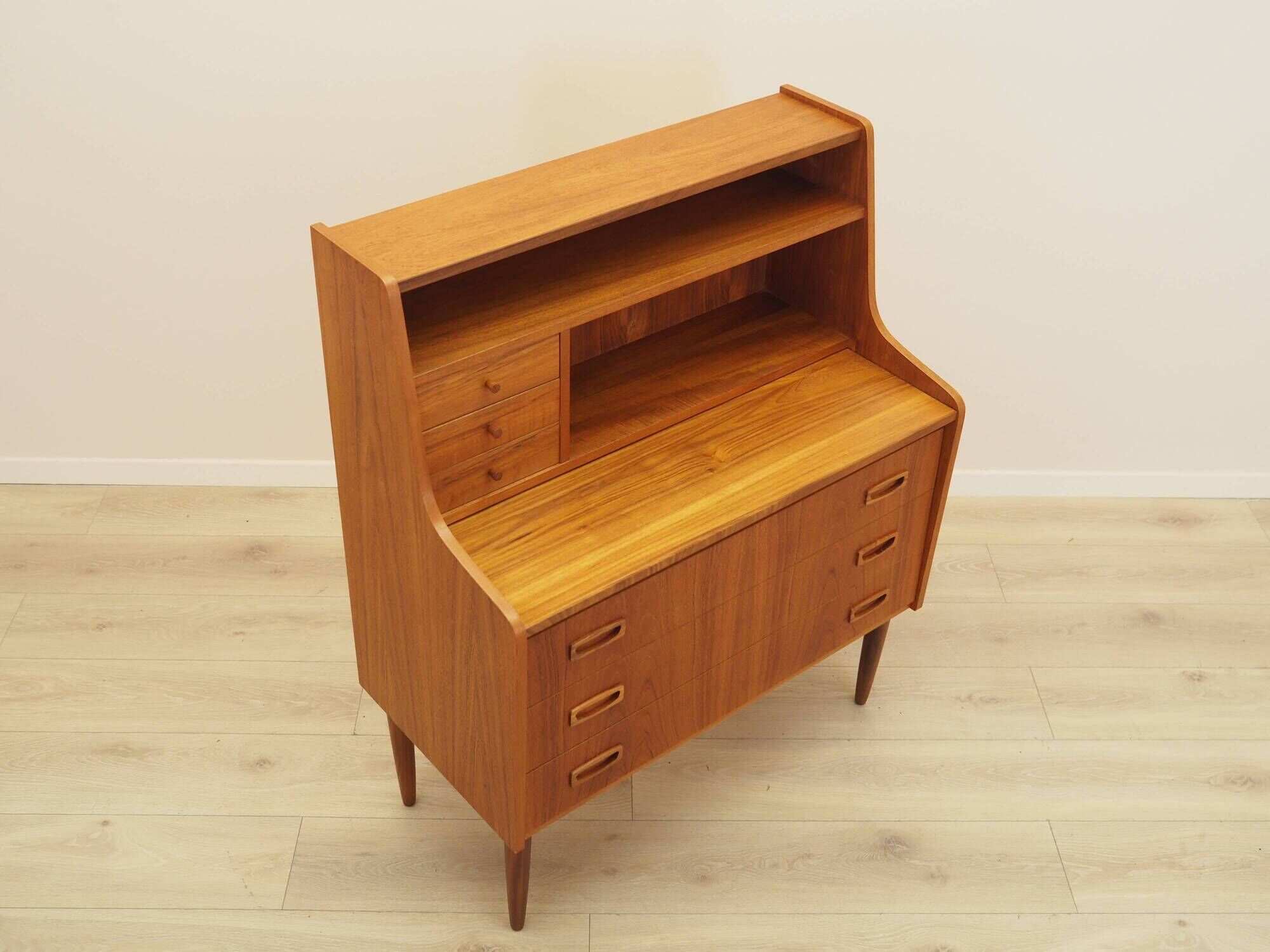 Danish teak secretary desk 1960s with pull-out surface