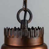 Josef Brumberg JBS Leuchten set of pendants with brass and amber glass