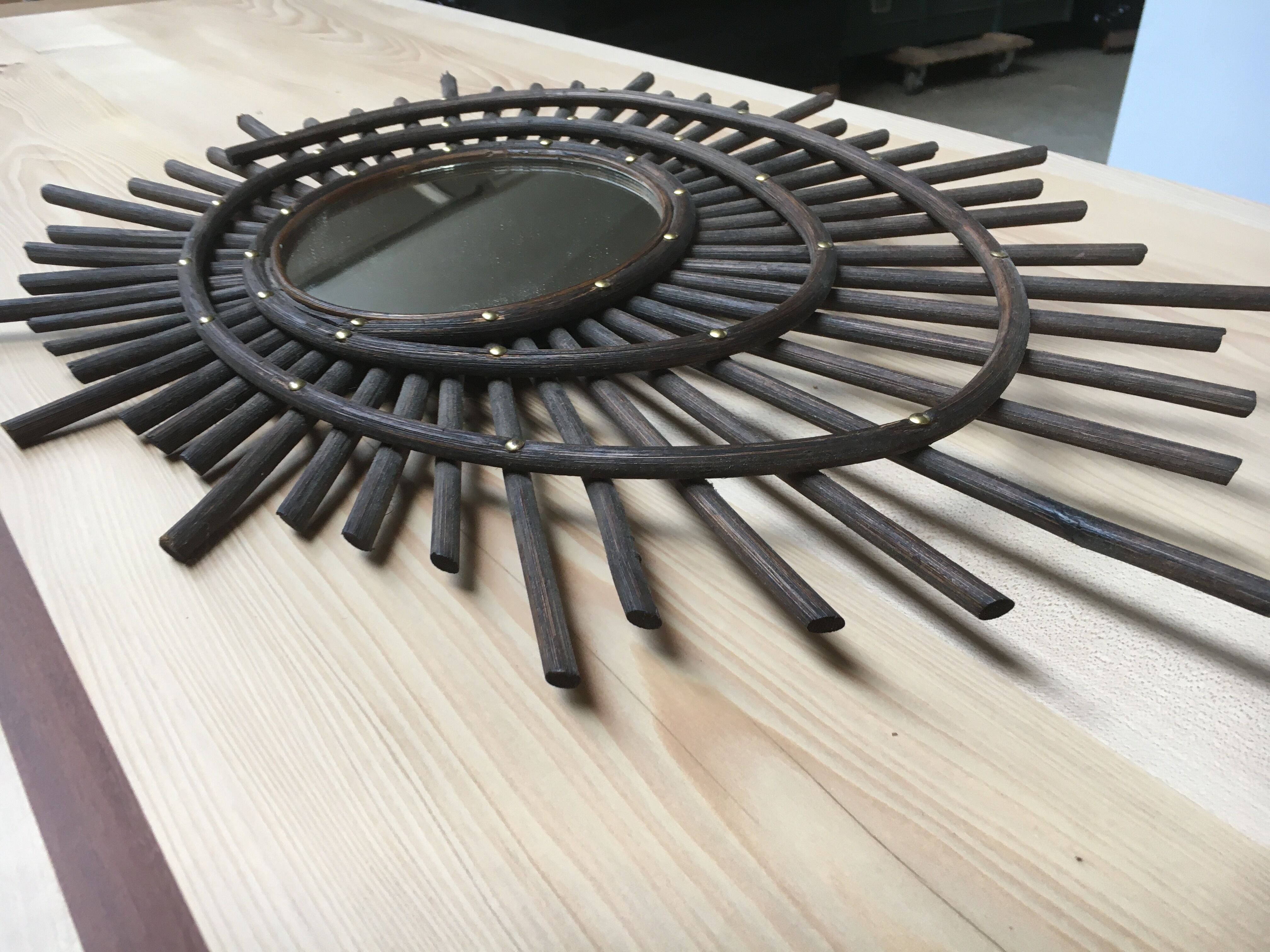 Old mirror sun design ortf 1960 vintage