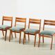 Jens Risom Set of 4 Model 666 Dining Chairs for Knoll U.S.A. 1940s