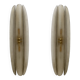 Pair of Fontana Arte Style Mid-century Modern Smoke Murano Glass Sconces