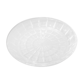 Moulded pressed glass bottle underside