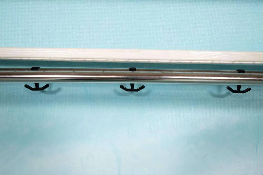 Vintage Scandinavian tubular coat rack from the 1960s.