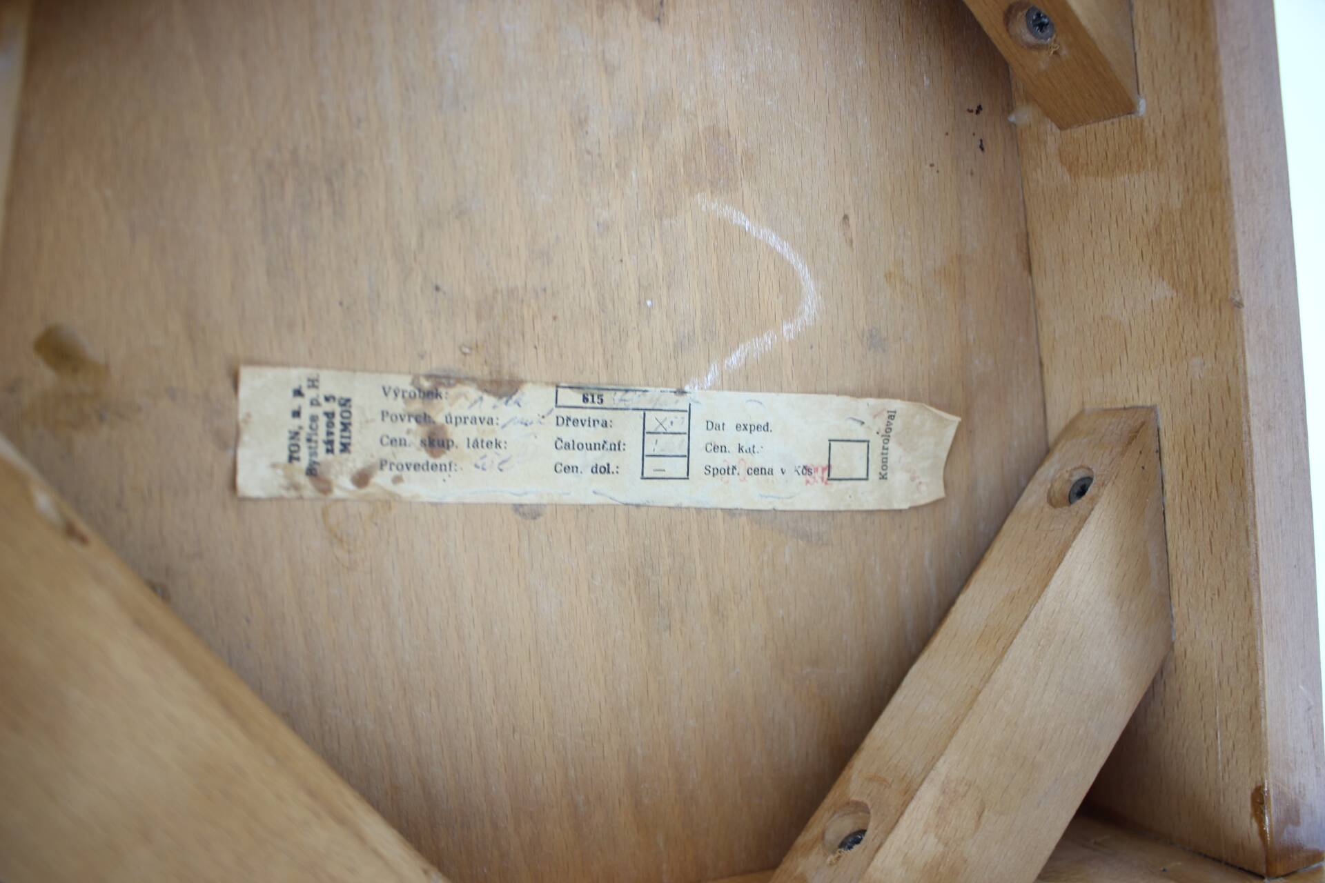 Four Dining Chairs by Ton, Czechoslovakia